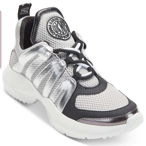 dkny silver sneakers